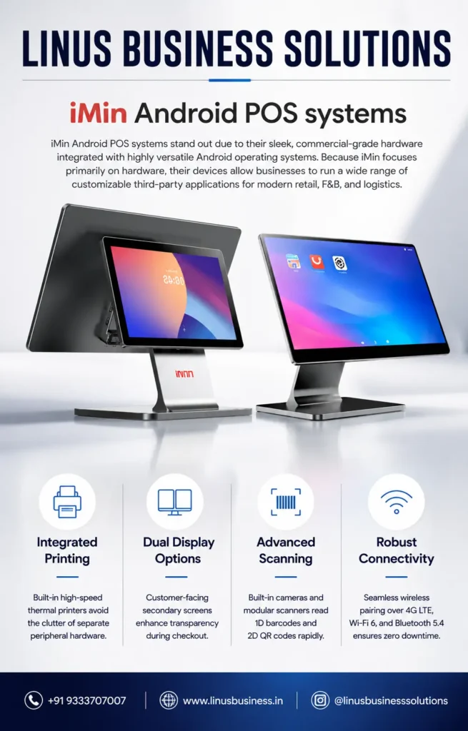 iMin Android POS System for retail and F&B businesses