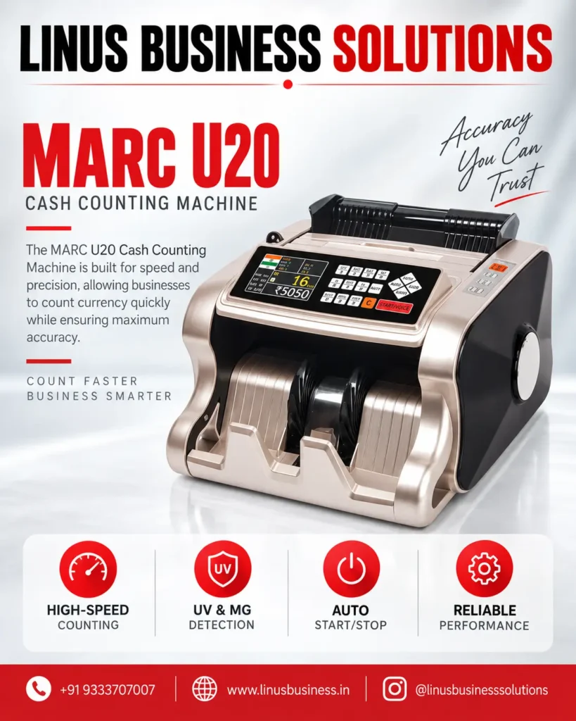 MARC U20 Cash Counting Machine with UV and MG Detection